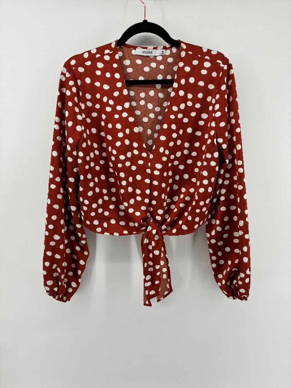 MASSIVE $10 SALE Polka Dot Tie-Front Blouse Datenight Preppy Concert Party